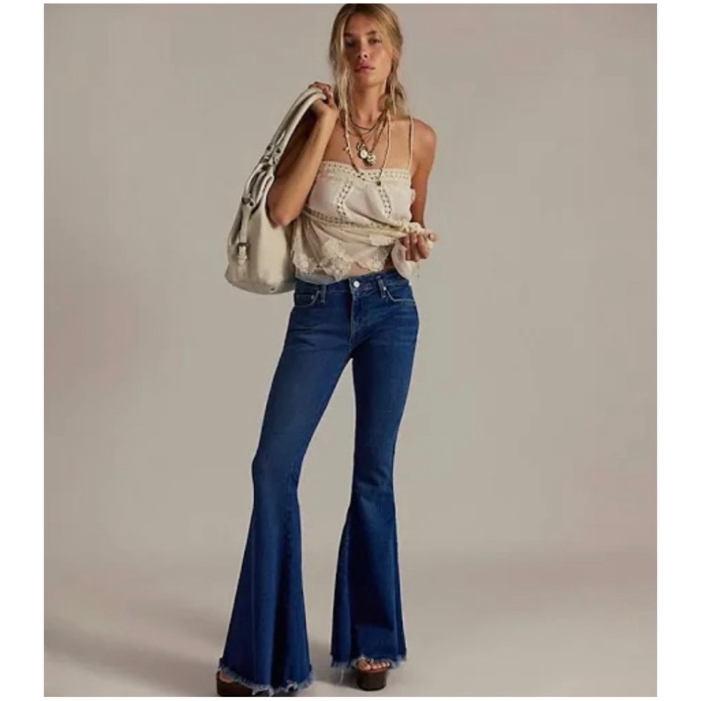 Free People Blue Flare Jeans